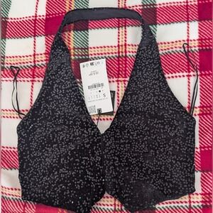 Zara Black Bustier Sleeveless Top